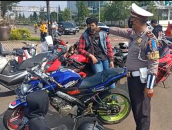 Respon Cepat Satlantas Polres Tangsel Tindak Kendaraan Knalpot Bising