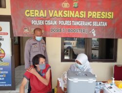 Polsek Cisauk, Gelar Vaksin Secara Jemput Bola Di Dua Wilayah