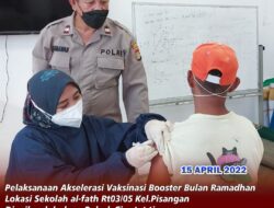 Hari Ke-13 Ramadhan Polsek Ciputat Timur Terus Gencar Gelar Vaksin Booster