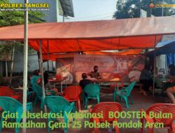 Polsek Pondok Aren Hari Minggu Tetap Layani Warga Vaksin Booster