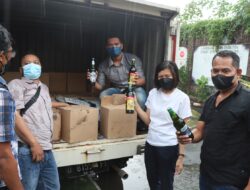 Seribu Ribuan Botol Miras Di Sita Reskrim Polres Ciko Dalam Sebuah Penggerebegan