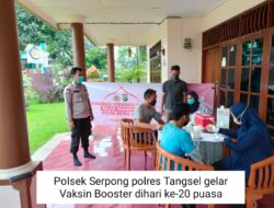 Kejar Target Jelang Lebaran Polsek Serpong Gelar Vaksin Booster di 13 Lokasi