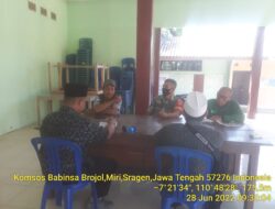 Babinsa Brojol Ikuti Hadiri Rapat Rakor PTSL