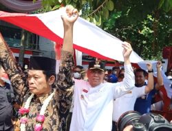 Peringati HUT RI Ke 77 ,Warga Pondok Aren Bentangkan Bendera Sepanjang 3.522 Meter