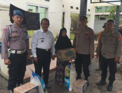 Bentuk Kemanusiaan Polisi Di Maja Berikan Bansos Pada Korban Kebakaran Rumah