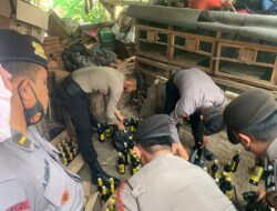 Operasi Pekat Sat Samapta Polresta Cirebon Amankan Ratusan Botol Miras