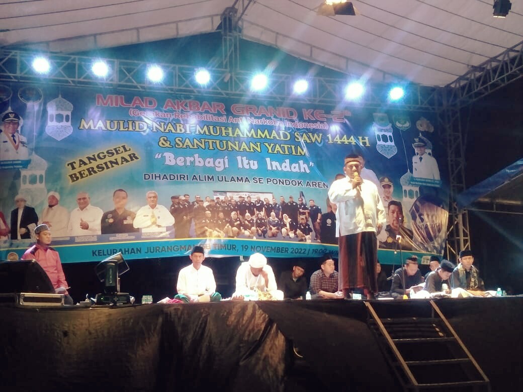 H.Ahyar Kamil S.H Ketua Umum Granid Sedang Menyampaikan Sambutan Pidatonya(BantenOne.com/EDON)