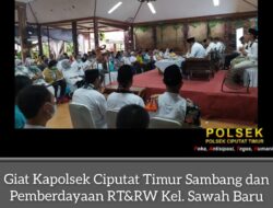 Polsek Ciputat Timur,Sambang dan pemberdayaan RT & RW Kelurahan Sawah Baru