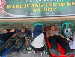Personel Polres Ciko Bansos Donor Darah Dalam Rangka Hari Juang TNI AD Ke-77