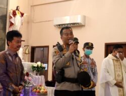 Kapolresta Cirebon Monitoring Pengamanan Ibadah Misa Malam Natal