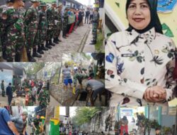 Kegiatan Karya Bakti TNI Satnonkowil Semester I TA 2023 Bersama Warga & Bu Lurah Pondok Jagung