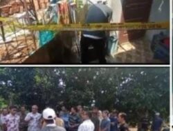 Polsek Gunung Sindur Memasang Garis Polisi Pada Sumur Warga Nagrog Desa Pengasinan Yang Diduga Tercemar BBM