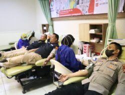Donor Darah Personel Sihumas Polres Tangsel Sambut HUT Humas Polri Ke-72