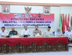 Deklarasi Bersama Dalam Rangka Pemilu Damai Kecamatan Mampang Prapatan.