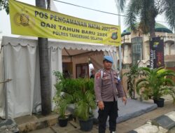 Pengecekan Anggota Pos Pengamanan Natal 2023 dan Tahun BAru 2024 Oleh Polsek Pamulang