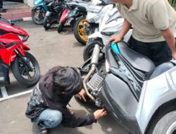 27 Motor Knalpot Brong Diamankan Polsek Pondok Aren, Orang Tua Dipanggil dan Motor Dikembalikan ke Standar Pabrik