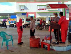 Patroli Dialogis, Polsek Bolo Mengecek Pengisian BBM di SPBU Desa Timu