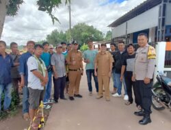 Bhabinkamtibmas di Kelurahan Bojong Nangka Memberikan Himbauan Kamtibmas kepada Warga terkait Pembangunan.