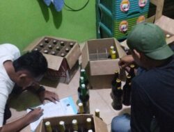 Respon Aduan Masyarakat Satres Narkoba Polresta Cirebon Sita Puluhan Botol Miras
