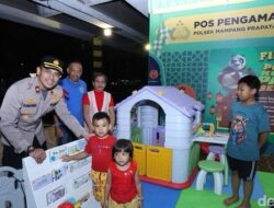 Polsek Mampang Dirikan Pospam Mudik  Ramah Anak Bertemakan ‘Kungfu Panda’