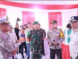 Kapolres Majalengka Sambut Kunjungan Menteri Perhubungan Di Pos Yan Ops Ketupat Lodaya Tahun 2024 Rest Area KM 166 Tol Cipali