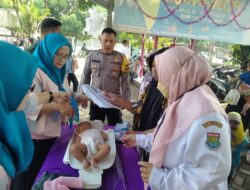 Peduli Kesehatan Balita, Bhabinkamtibmas Desa Rancagong Sambangi Posyandu
