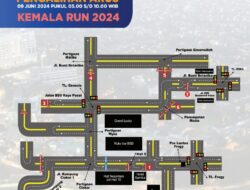 Rekayasa Arus Lalin Oleh Kasat lantas polres Tangsel Pada  Kemala Run 2024 di ICE BSD