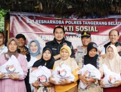 Sat Res Narkoba Polres Tangerang Selatan Gelar Bhakti Sosial di Hari Bhayangkara ke-78 dan Hari Anti Narkotika Internasional 2024