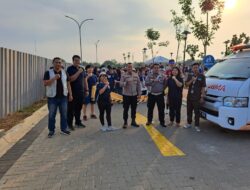 Polsek Pagedangan Amankan Kegiatan Fun Walk Francis School di Rans Nusantara Hebat