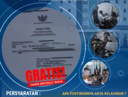 Program Yonkav 9/SDK Bersama Dukcapil Tangsel Pembuatan Akta Kelahiran Gratis Rangka HUT Ke -75 Yonkav TNI AD