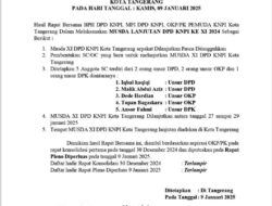 Lanjutan Musda XI KNPI Kota Tangerang Siap Digelar