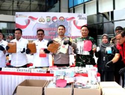 Polres Metro Tangerang Kota Ungkap Kasus Narkotika dan Musnahkan Barang Bukti Senilai Puluhan Kilogram