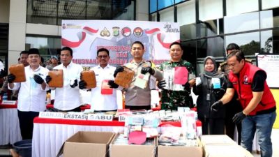 Polres Metro Tangerang Kota Ungkap Kasus Narkotika dan Musnahkan Barang Bukti Senilai Puluhan Kilogram