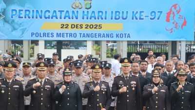 Polres Metro Tangerang Kota Gelar Upacara Peringatan Hari Ibu ke-97 Tahun 2025