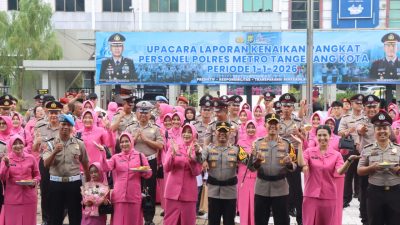 Awal Tahun 2026, Kapolres Metro Tangerang Kota Pimpin Kenaikan Pangkat 158 Personel