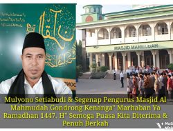 Segenap Pengurus Masjid Al Mahmudah Gondrong Kenanga: Marhaban Ya Ramadhan 1447 H,Semoga Puasa Kita Diterima & Penuh Berkah