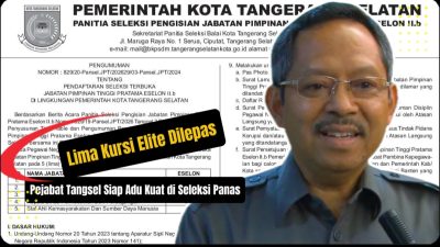 Lima Kursi Elite Dilepas, Pejabat Tangsel Siap Adu Kuat di Seleksi Panas