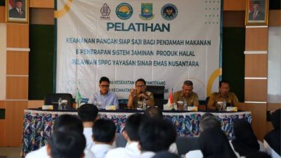 Wujudkan Pangan Aman dan Halal, Kecamatan Cibodas Bersama Dinkes Kota Tangerang Gelar Pelatihan bagi Relawan SPPG